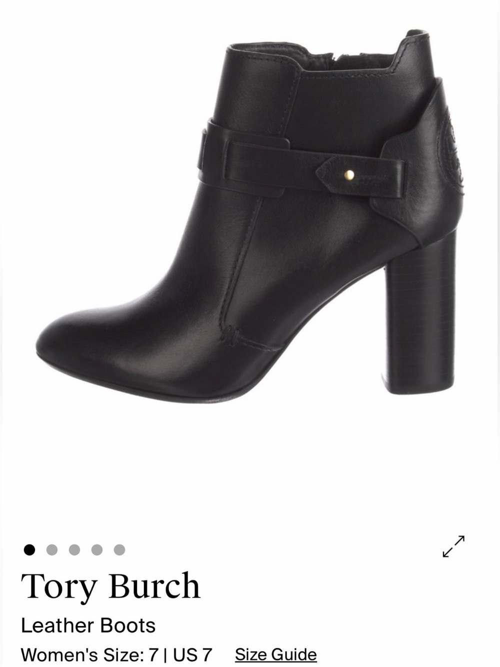 Tory Burch Black Leather Buckle Ankle Booties
